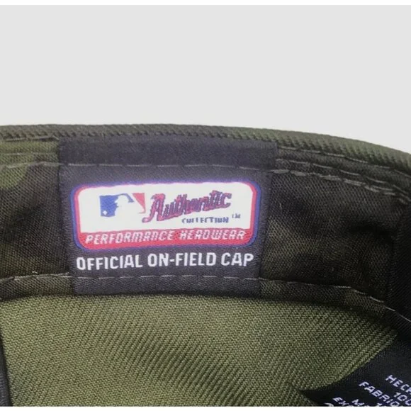 New Era 59Fifty New York Yankees Military Green Camo Fitted Hat 7 1/8 - Picture 8 of 10